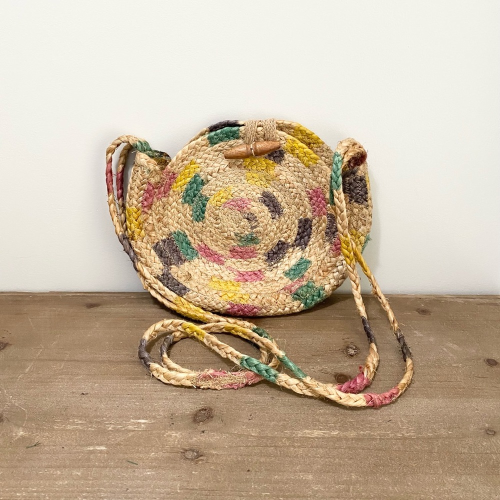 Fabulous MJ Colorful Basketweave Crossbody Purse